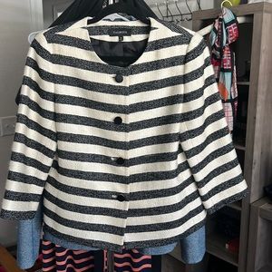 Talbots blue and white jacket